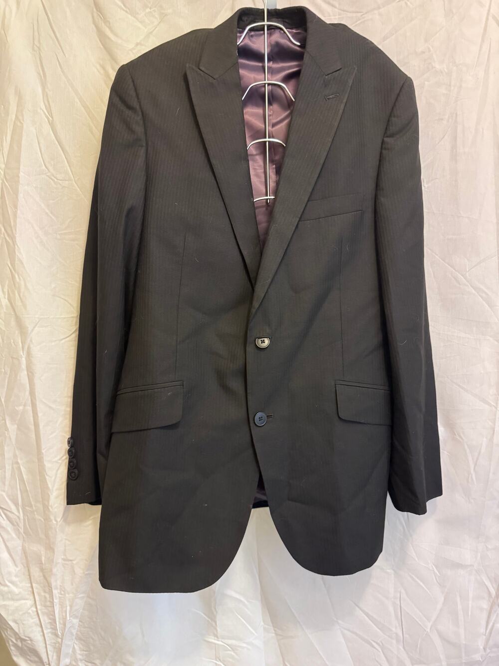 J Ferrar Suit Jacket Mens 40R Black Two Button Blazer Sport Coat